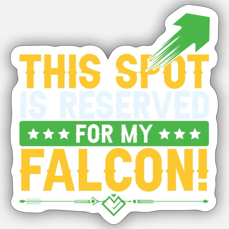 falknerei spruch - Sticker Größe S (10 x 10 cm) - Mattweiß