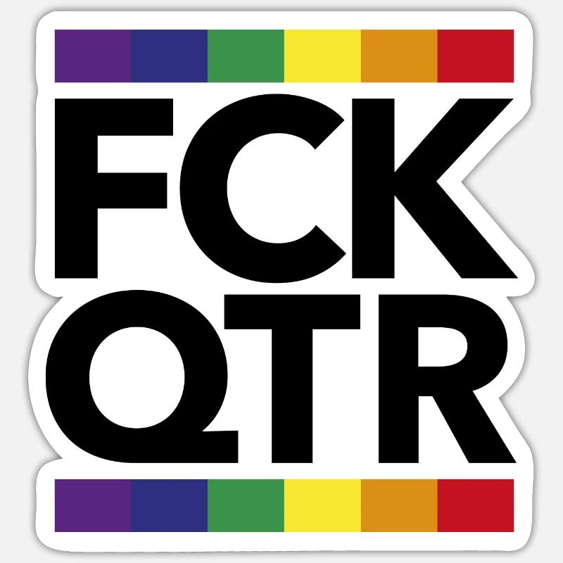 FCK QTR 1 - Sticker Größe S (10 x 10 cm) - Mattweiß