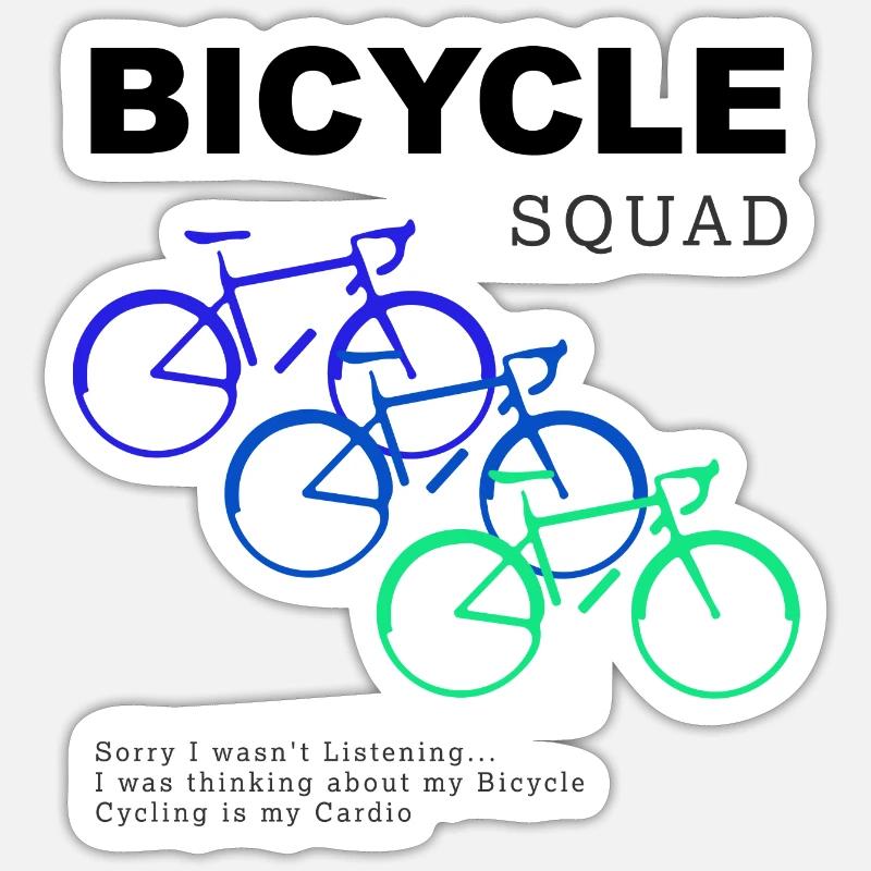 Bicycle Squad Hobby-Radfahrer - Sticker Größe S (10 x 10 cm) - Mattweiß