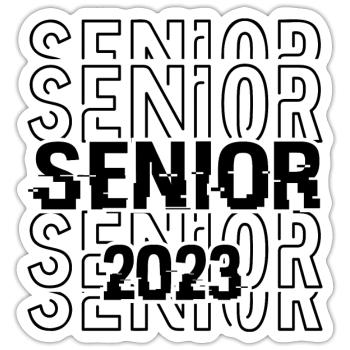 Senior 2023 - Sticker size S (10 x 10 cm) - white matte - Front