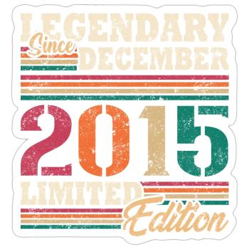 Legendary December 2015 limited edition - Sticker size S (10 x 10 cm) - white matte - Front