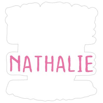 Pas parfaite mais je suis Nathalie - Sticker taille S (10 x 10 cm) - blanc mat - Devant