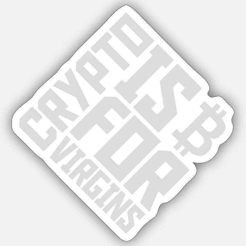 crypto is for virgins Sticker Größe S (10 x 10 cm)