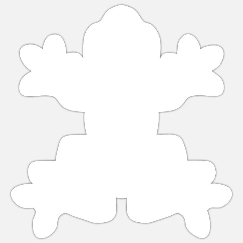 Grenouille - Sticker taille S (10 x 10 cm) - blanc mat