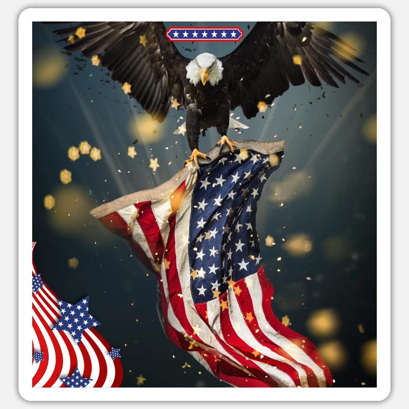 États-Unis, American Eagle Sticker taille S (10 x 10 cm)