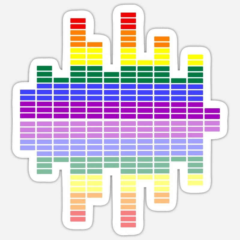 The equaliser - Sticker taille S (10 x 10 cm) - blanc mat
