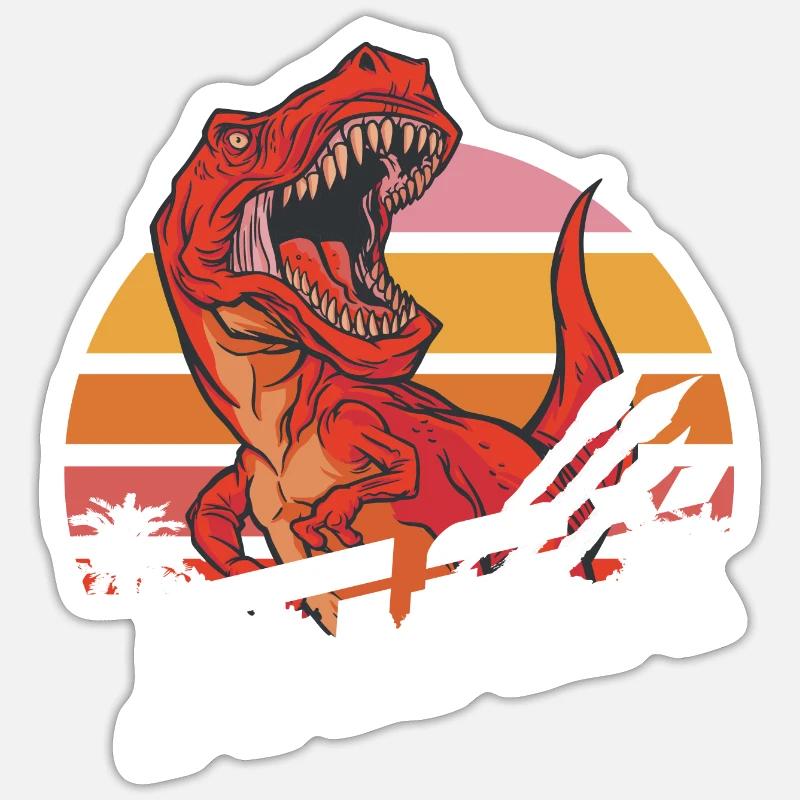 MAX - Beau prénom de garçon avec T-REX Dino Sticker taille S (10 x 10 cm)