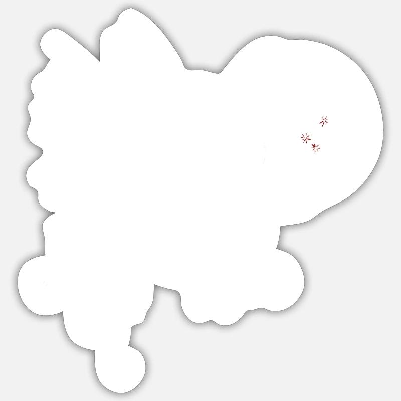 Poisson-grenouille à bulbe à fleurs Sticker taille S (10 x 10 cm)