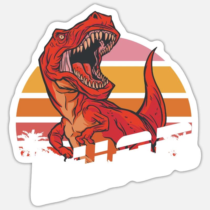 LUAN - Beautiful boy name with T-REX Dino Sticker size S (10 x 10 cm)