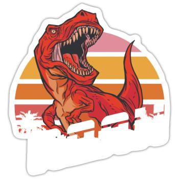 NOAH - Beautiful boy name with T-REX Dino - Sticker size S (10 x 10 cm) - white matte - Front