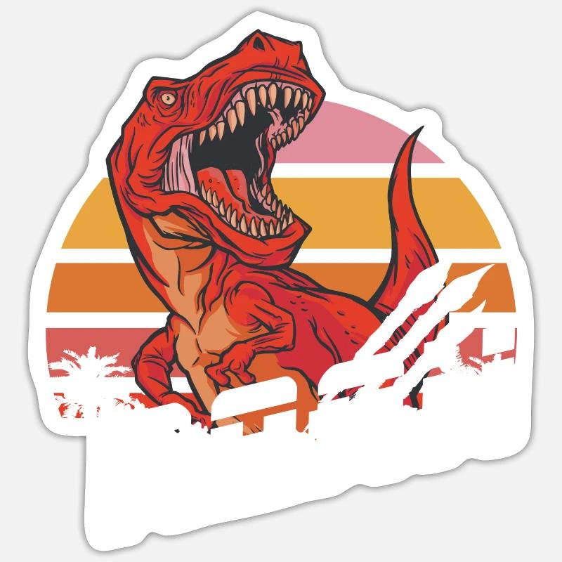 NOAH - Beautiful boy name with T-REX Dino Sticker size S (10 x 10 cm)