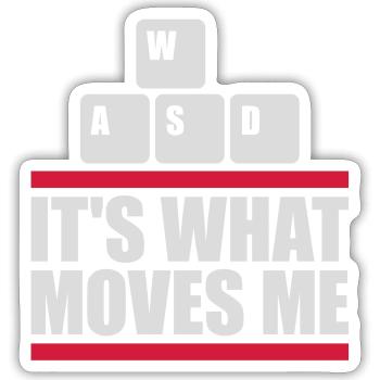 c’est ce qui m’émeut - Sticker taille S (10 x 10 cm) - blanc mat - Devant