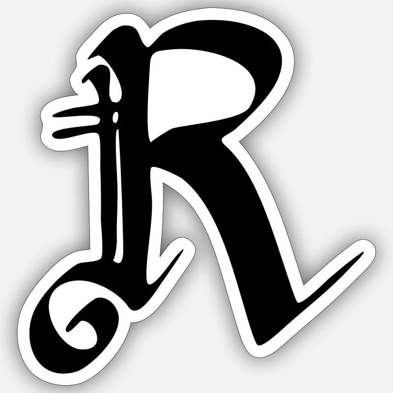R - Sticker size S (10 x 10 cm) - white matte