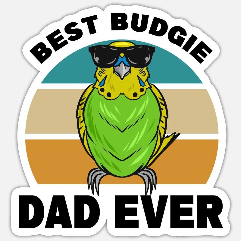 Perruche ondulée Sticker taille S (10 x 10 cm)