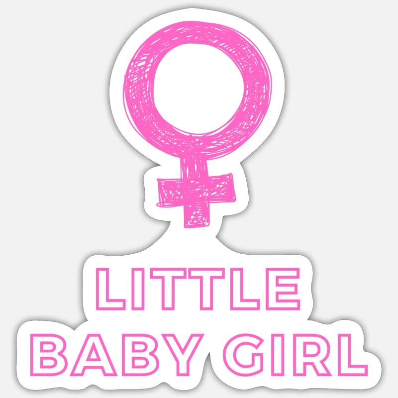 Annonce de bébé - Filles - Grossesse Sticker taille S (10 x 10 cm)