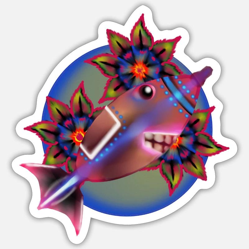 bombe - Sticker taille S (10 x 10 cm) - blanc mat