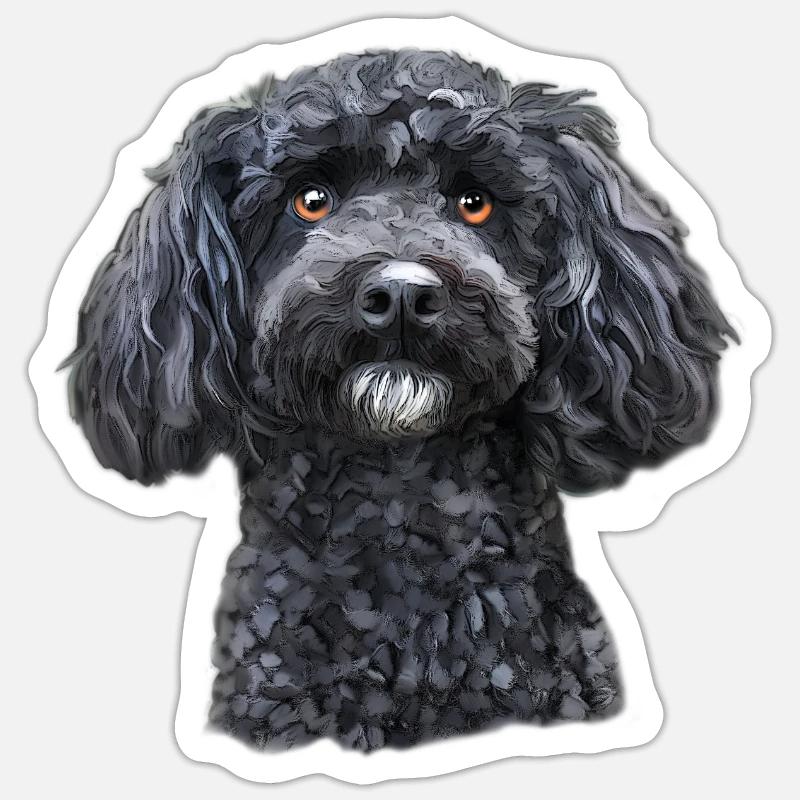 poodle - Sticker size S (10 x 10 cm) - white matte
