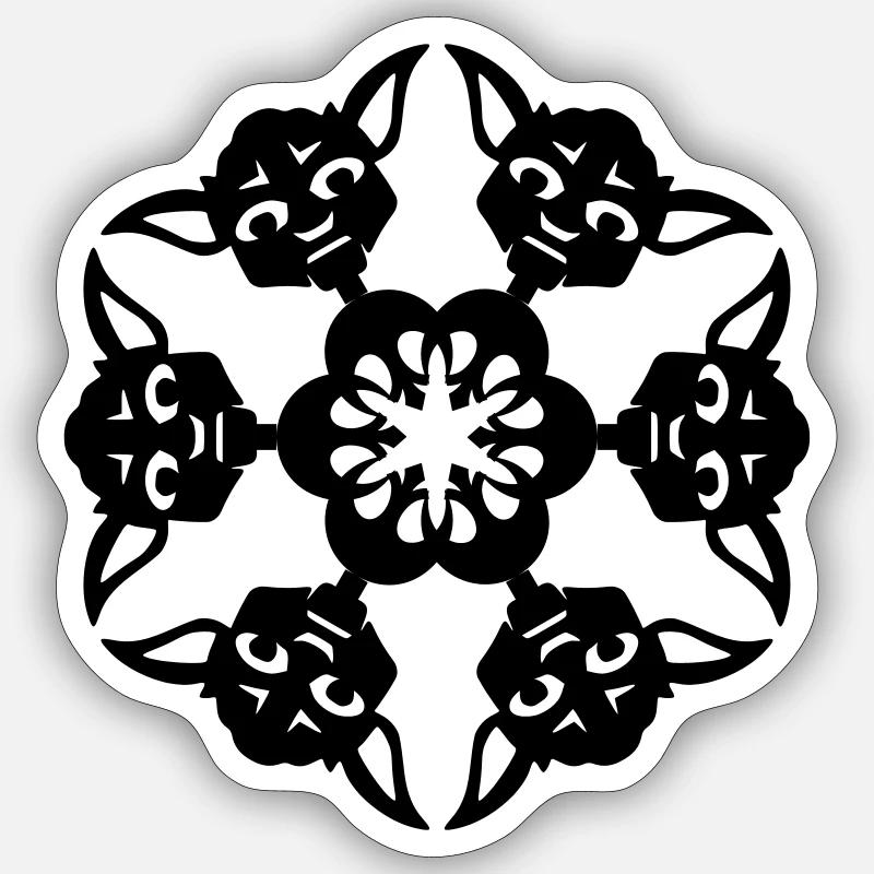 Yo Da Snowflake Sticker size S (10 x 10 cm)