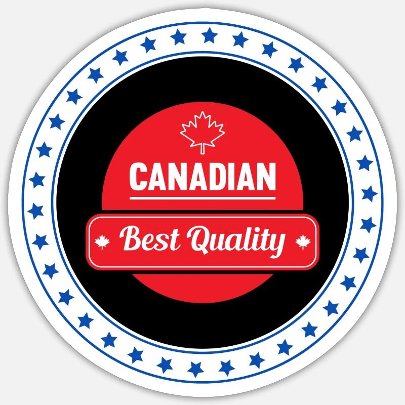 Canada, feuille d’érable. - Sticker taille S (10 x 10 cm) - blanc mat