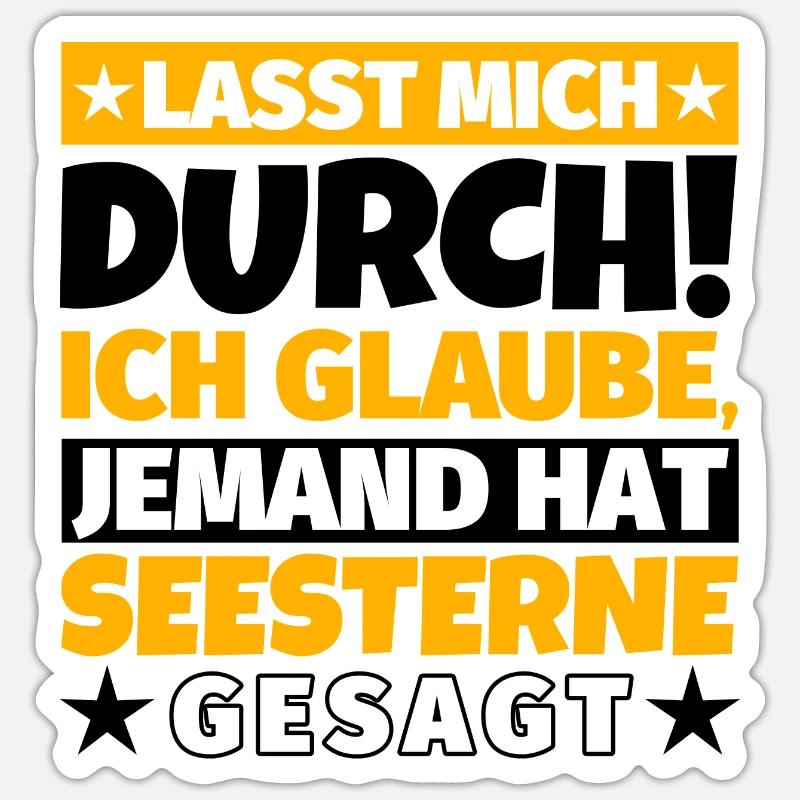 Seesterne - Sticker Größe S (10 x 10 cm) - Mattweiß