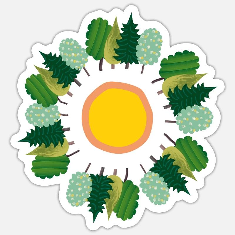 Tree Love Baum Liebe - Sticker size S (10 x 10 cm) - white matte
