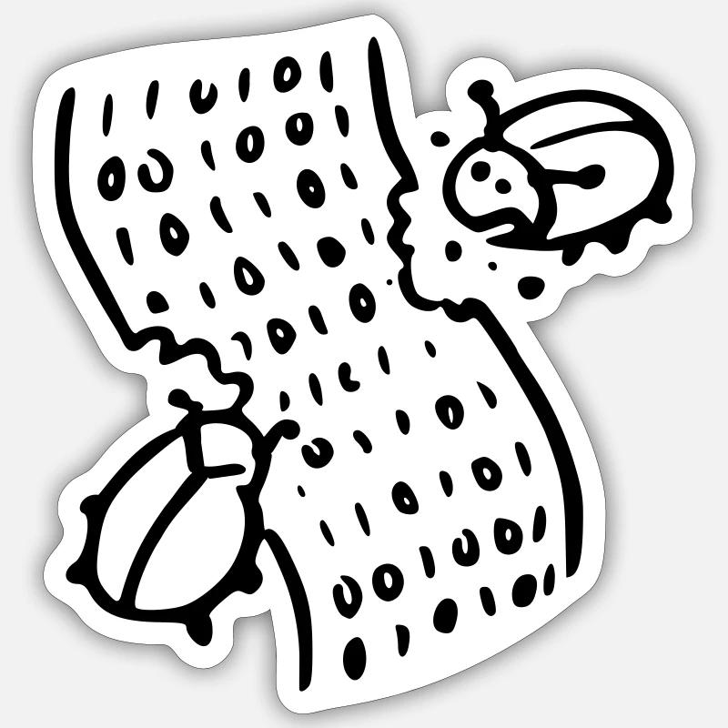 code bugs software - Sticker taille S (10 x 10 cm) - blanc mat