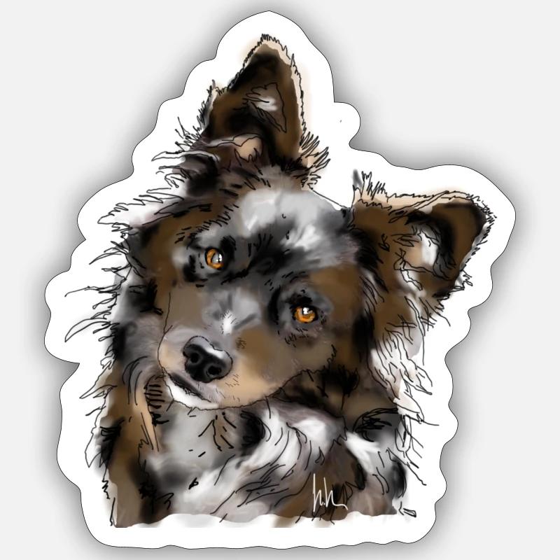 Australian Shepherd - Sticker size S (10 x 10 cm) - white matte