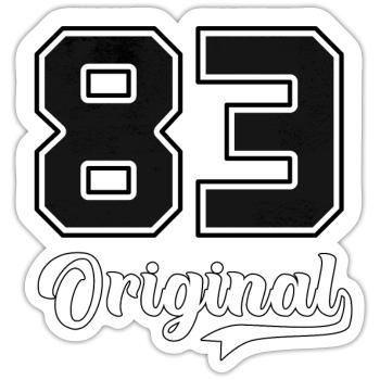 83 Original - 1983 - 40 Years Birthday - Sticker size S (10 x 10 cm) - white matte - Front