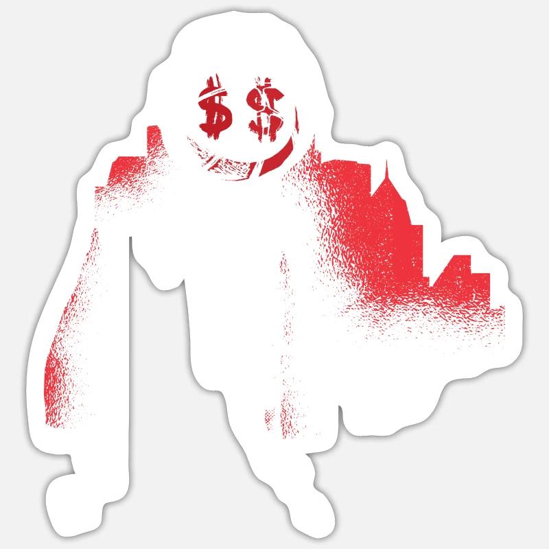 Basketball Dollar Game - Sticker Größe S (10 x 10 cm) - Mattweiß