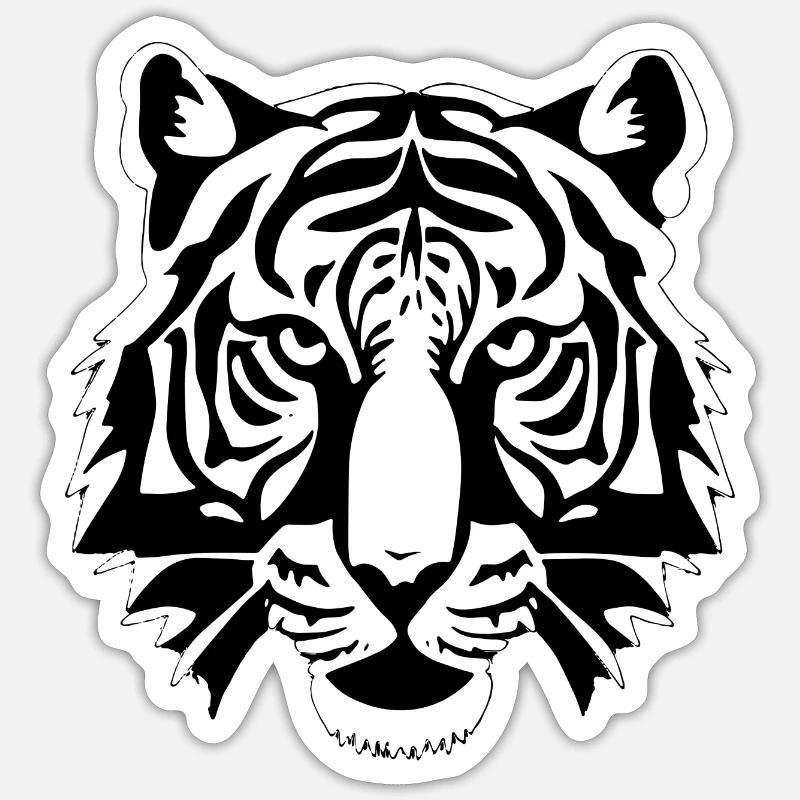 TIGER HEAD Sticker size S (10 x 10 cm)