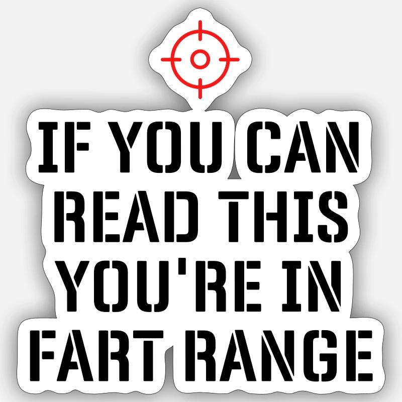 Fart Range - Sticker size S (10 x 10 cm) - white matte