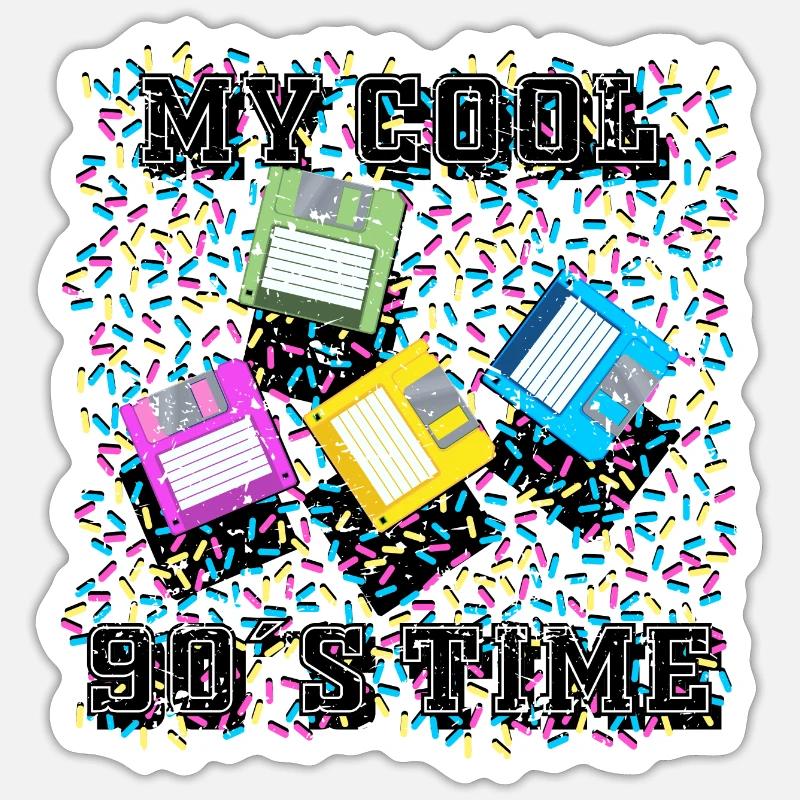 Floppy Disk - my cool 90s time Sticker size S (10 x 10 cm)