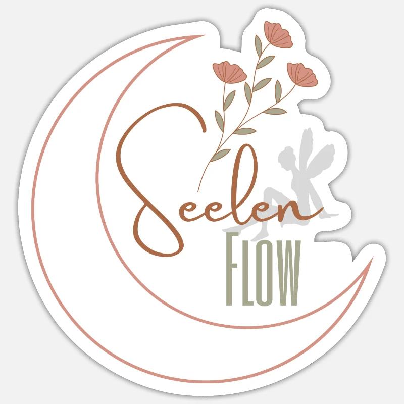 Seelen Flow - Sticker Größe S (10 x 10 cm) - Mattweiß