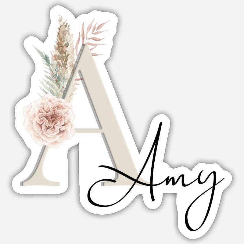 Amy! Nom Boho Sticker taille S (10 x 10 cm)