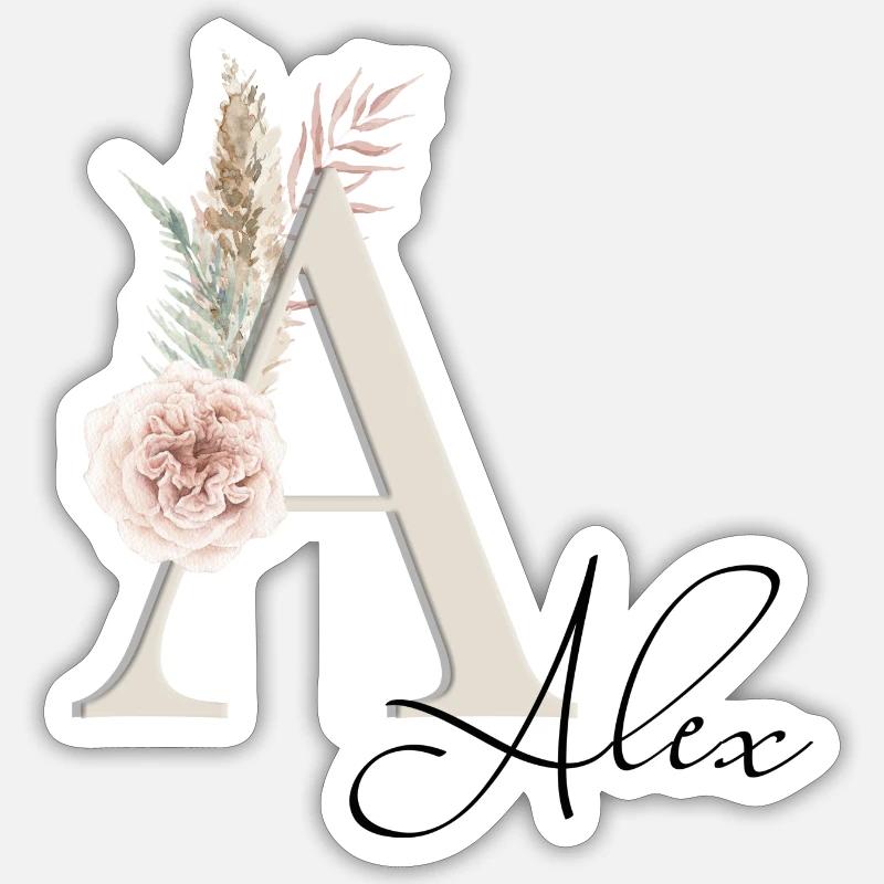 Alex! Name Boho Sticker Größe S (10 x 10 cm)