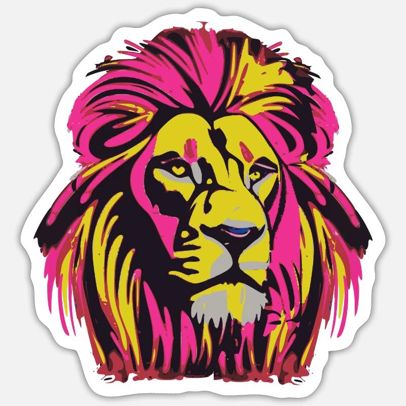 Lion King Graffitiy Modern Design Sticker size S (10 x 10 cm)