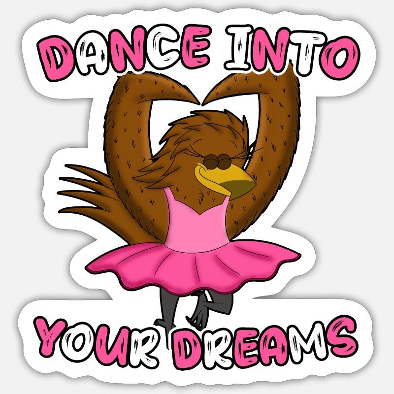 Faucon de danse classique Sticker taille S (10 x 10 cm)