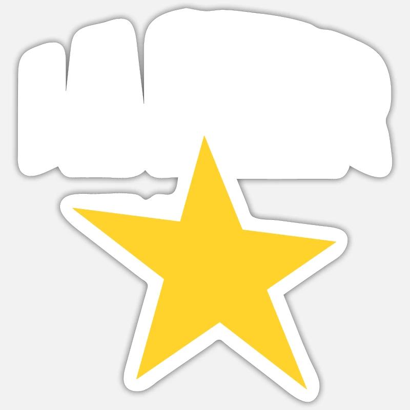 La STAR - Sticker taille S (10 x 10 cm) - blanc mat