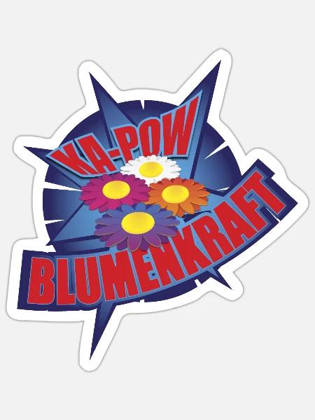 Blumenkraft - Flower Power - Sticker Größe S (10 x 10 cm) - Mattweiß