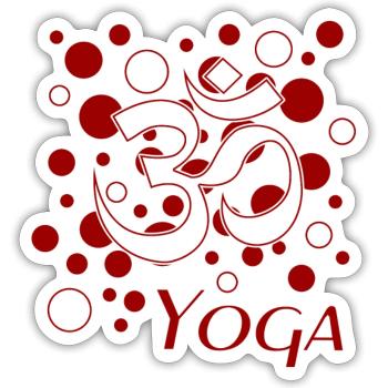 Yoga yoga - Sticker Größe S (10 x 10 cm) - Mattweiß - Vorne