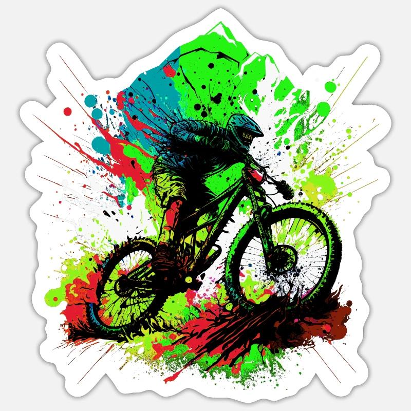 VTT - Sticker taille S (10 x 10 cm) - blanc mat
