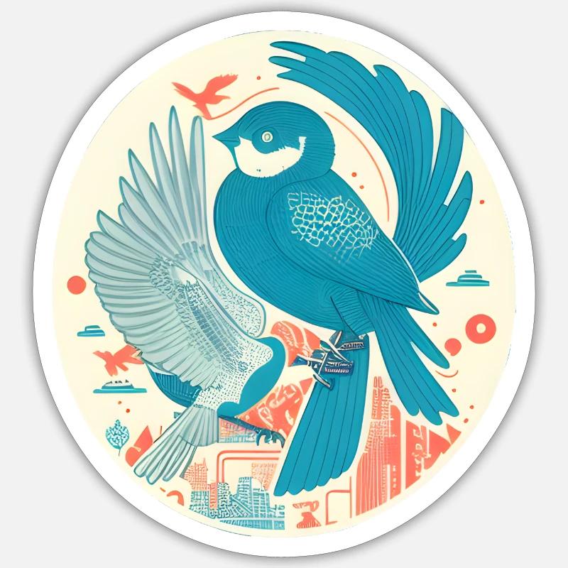 Vogel Sticker Größe S (10 x 10 cm)