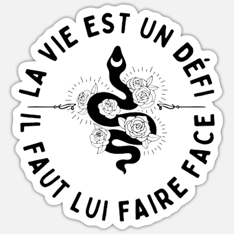 CITATION - Sticker taille S (10 x 10 cm) - blanc mat