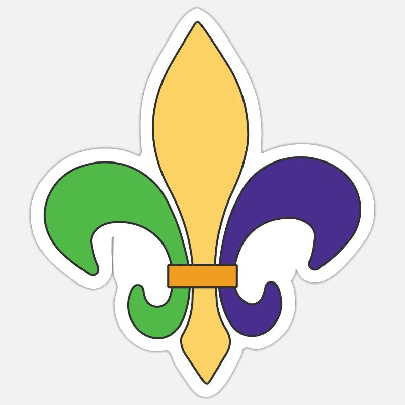Mardi Gras Sticker size S (10 x 10 cm)