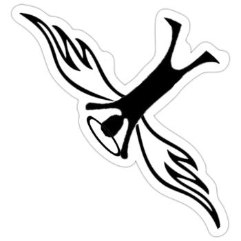Angel - Sticker size S (10 x 10 cm) - white matte - Front