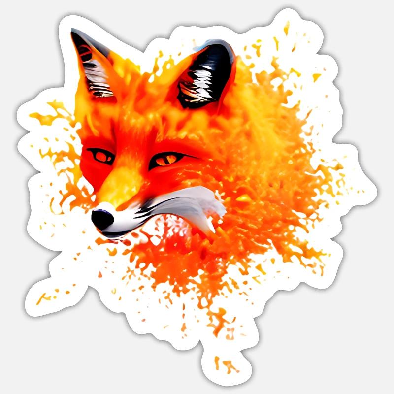 Wild Creativity Fox Sticker size S (10 x 10 cm)