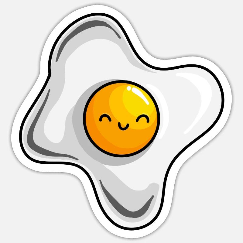 egg design - Sticker size S (10 x 10 cm) - white matte