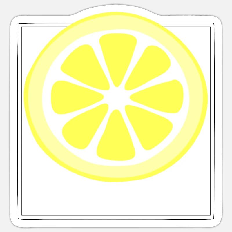 Vibe check lemon - Sticker size S (10 x 10 cm) - white matte