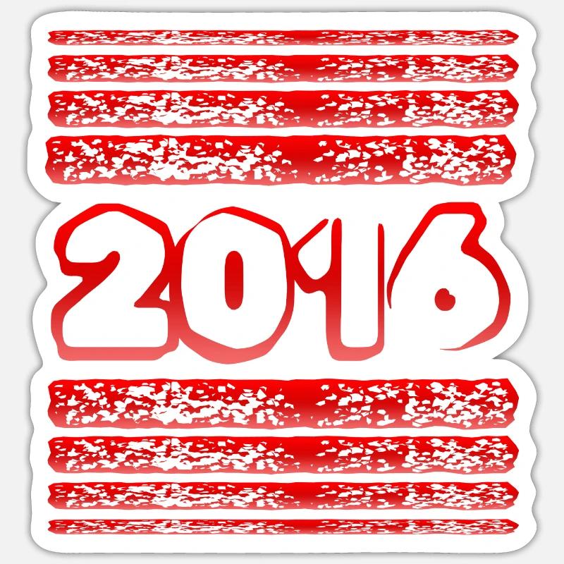 2016 - Sticker size S (10 x 10 cm) - white matte