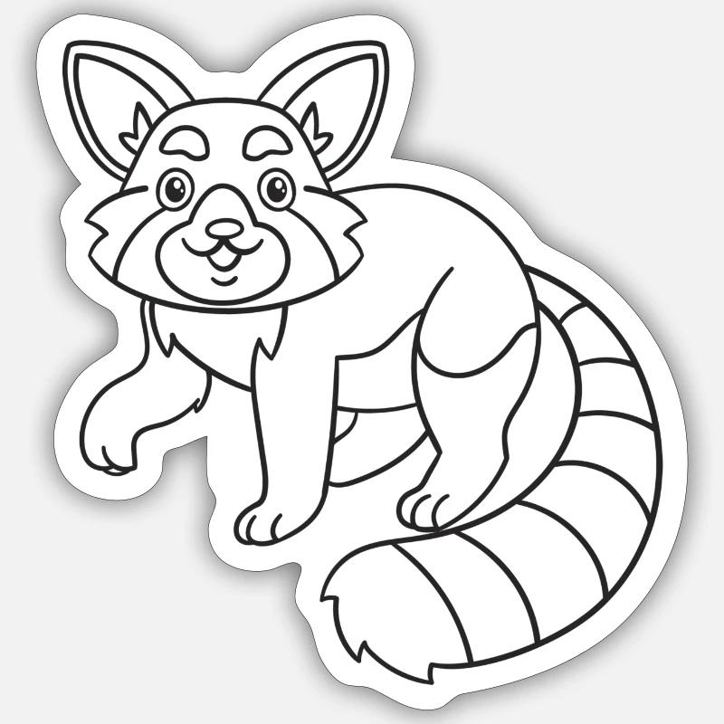 Roter Panda, Geschenk, Geschenkidee Sticker Größe S (10 x 10 cm)